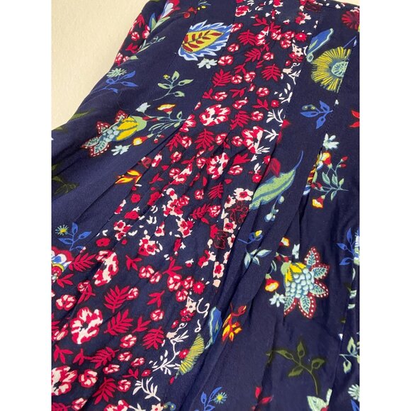 Cafe Marrakesh Floral Boho Peasant Top Blouse Womens Plus Size 3X Blue Pink - Picture 15 of 16